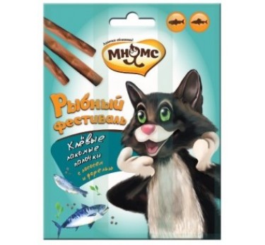 Мнямс Рыбный фестиваль Лакомые палочки для кошек (лосось, форель) 3х4 г